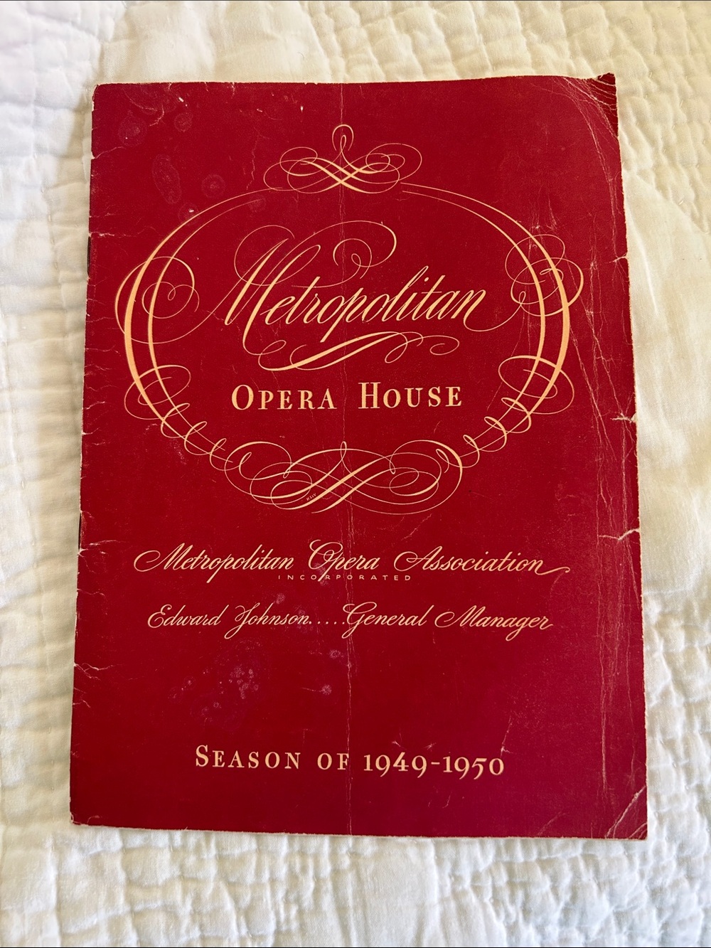 Metropolitan Opera House Red Program booklet 1949.